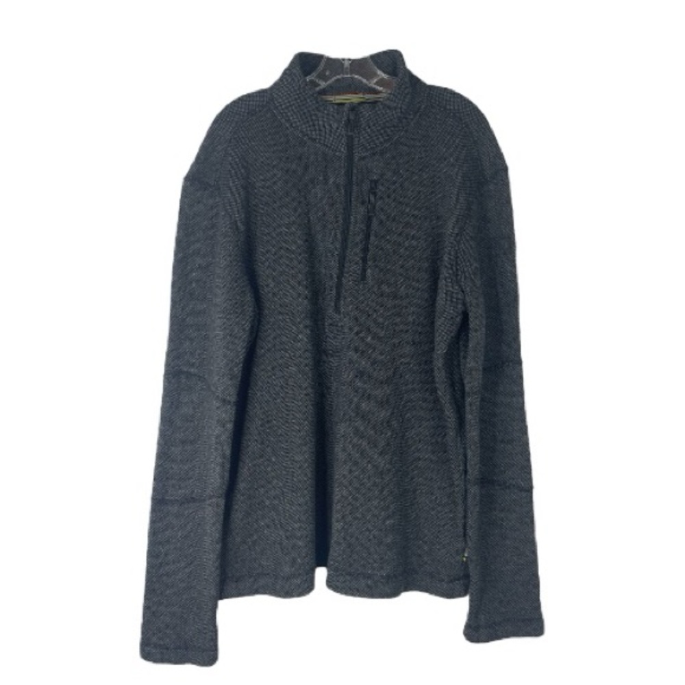 Smartwool grey merino wool 1/4 zip mens pullover thermal sweater top XL